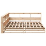 vidaXL Lit bibliothèque sans matelas 200x200 cm bois massif de pin