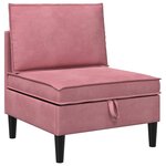vidaXL Ensemble de meubles pour le salon 4 Pièces Rose Velours