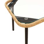 vidaXL Ensemble de canapé de jardin 2 pc Naturel polyrotin