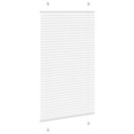 vidaXL Store plissé blanc 75x150 cm largeur du tissu 74 4 cm polyester