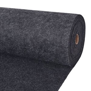 vidaXL Tapis strié pour exposition 1 2x10 m Anthracite