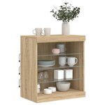 vidaXL Buffet avec lumières LED chêne sonoma 60 5x37x67 cm