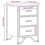 vidaXL Table de chevet chêne sonoma 40x41x60 cm bois d'ingénierie