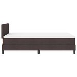 vidaXL Lit à ressorts avec matelas Marron foncé 120 x 190 cm tissu