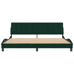 vidaXL Cadre de lit sans matelas Hanko vert foncé 200x200 cm velours
