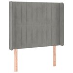 vidaXL Sommier à lattes de lit matelas LED Gris clair 80x200cm Velours
