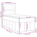 vidaXL Sommier à lattes de lit avec matelas Bleu 100x200 cm Tissu