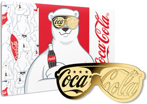 Monnaie COCA COLA SUNGLASSES 1/1000 Oz Medaille Or (PRÉCOMMANDE)