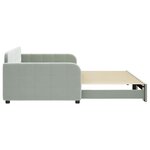 vidaXL Lit de jour avec lit gigogne gris clair 100x200 cm velours
