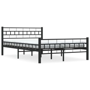 vidaXL Cadre de lit sans matelas noir acier 140x200 cm
