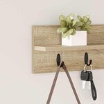 vidaXL Porte-manteau mural avec étagère Chêne sonoma 60 x 10.5 x 18 cm