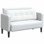 vidaXL Coussin de Dos Blanc 140 x 24 x 50 cm tissu