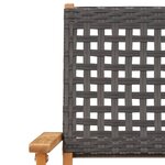 vidaXL Chaises de jardin pliantes lot de 8 noir poly rotin bois massif
