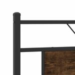 vidaXL Cadre de lit sans matelas chêne fumé 183x213 cm bois ingénierie