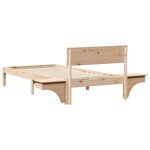 vidaXL Cadre de lit avec tables de chevet Marron Bois massif en pin