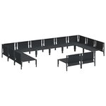 vidaXL Ensemble de canapé de jardin 12 Pièces Anthracite Acier