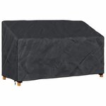 vidaXL Housse de banc de jardin Noir 165 x 70 x 65 / 94 cm Tissu 210D
