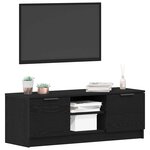 vidaXL Meuble TV Chêne noir 102 x 32 x 35.5 cm Bois d'ingénierie
