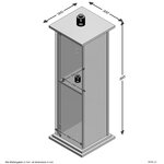 FMD Table d'appoint avec porte 88 5 cm gris