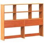 vidaXL Lit bibliothèque sans matelas cire marron 140x190 cm pin massif