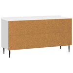 vidaXL Meuble TV Blanc brillant 99 x 34 5 x 52 cm Bois d'ingénierie
