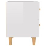 vidaXL Tables de chevet 2 Pièces Blanc brillant 40x35x47 5 cm