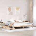 vidaXL Cadre de lit avec tiroirs sans matelas 200x200 cm