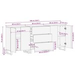 vidaXL Ensemble de mobilier de salle de bain 3 Pièces Marron Large