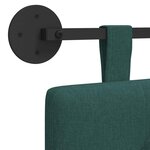 vidaXL Tête de lit suspendue Vert foncé tissu