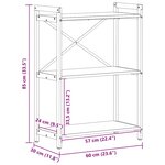 vidaXL Bibliothèque Chêne sonoma 60 x 30 x 83 cm Bois d'ingénierie