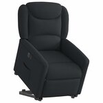 vidaXL Fauteuil inclinable électrique noir tissu