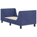 vidaXL Cadre de lit pour tout-petit avec tête de lit Bleu police