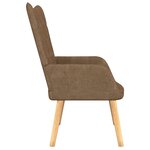 Vidaxl chaise de relaxation avec tabouret taupe tissu