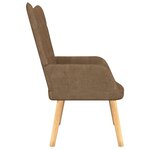 vidaXL Chaise de relaxation avec tabouret Taupe Tissu