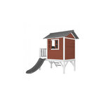 AXI Beach Lodge XL Maisonnette Scetinavian rouge Toboggan Gris