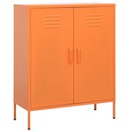 vidaXL Armoire de rangement Orange 80x35x101 5 cm Acier