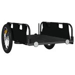vidaXL Remorque de vélo noir tissu oxford et fer