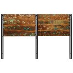 vidaXL Tête de lit 160 cm bois massif récupéré et fer