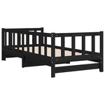 vidaXL Lit coulissant sans matelas noir 2x(90x190) cm