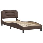 vidaXL Cadre de lit sans matelas Hvar marron 90x190 cm similicuir