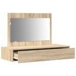 vidaXL Table de Maquillage Suspendue Chêne Sonoma 100x40x70 cm