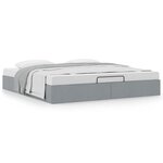 VidaXL Cadre de lit ottoman sans matelas gris clair 200x200 cm tissu