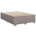 vidaXL Sommier à lattes de lit avec matelas Taupe 140x190 cm Tissu
