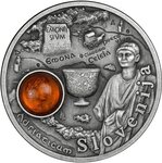 Pièce de monnaie en Argent 1 Dollar g 17.50 Millésime 2025 Amber Route SLOVENIA