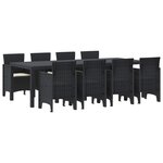 vidaXL Ensemble de salle à manger pour jardin 9 pc Anthracite