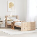vidaXL Cadre de lit avec tête de lit sans matelas 75x190 cm