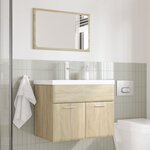 vidaXL Ensemble de meubles de salle de bain 3 Pièces chêne sonoma