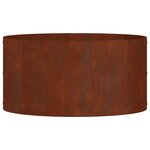 vidaXL Anneau de jardinière 5 Pièces Marron 40 x 40 x 20 cm Acier patiné