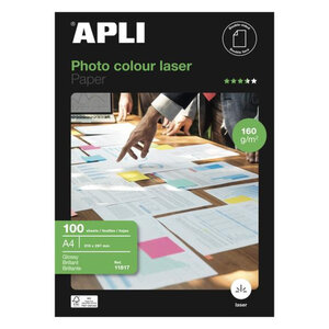 Papier Brillant R/V 160G.100 Feuilles