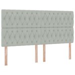 vidaXL Lit de Rangement avec matelas Gris clair 200 x 200 cm Velours